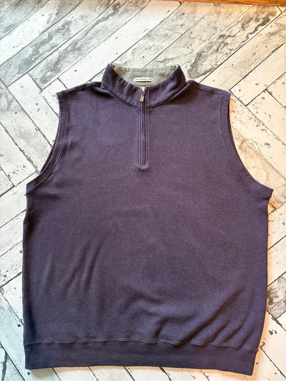 Peter Millar Men's Sleeveless Quarter-Zip Sweater Vest - Navy